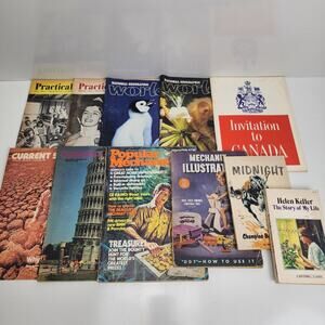 Vintage Mixed Lot 11 (1940-80) Children's Science & Learning Books & Magazines